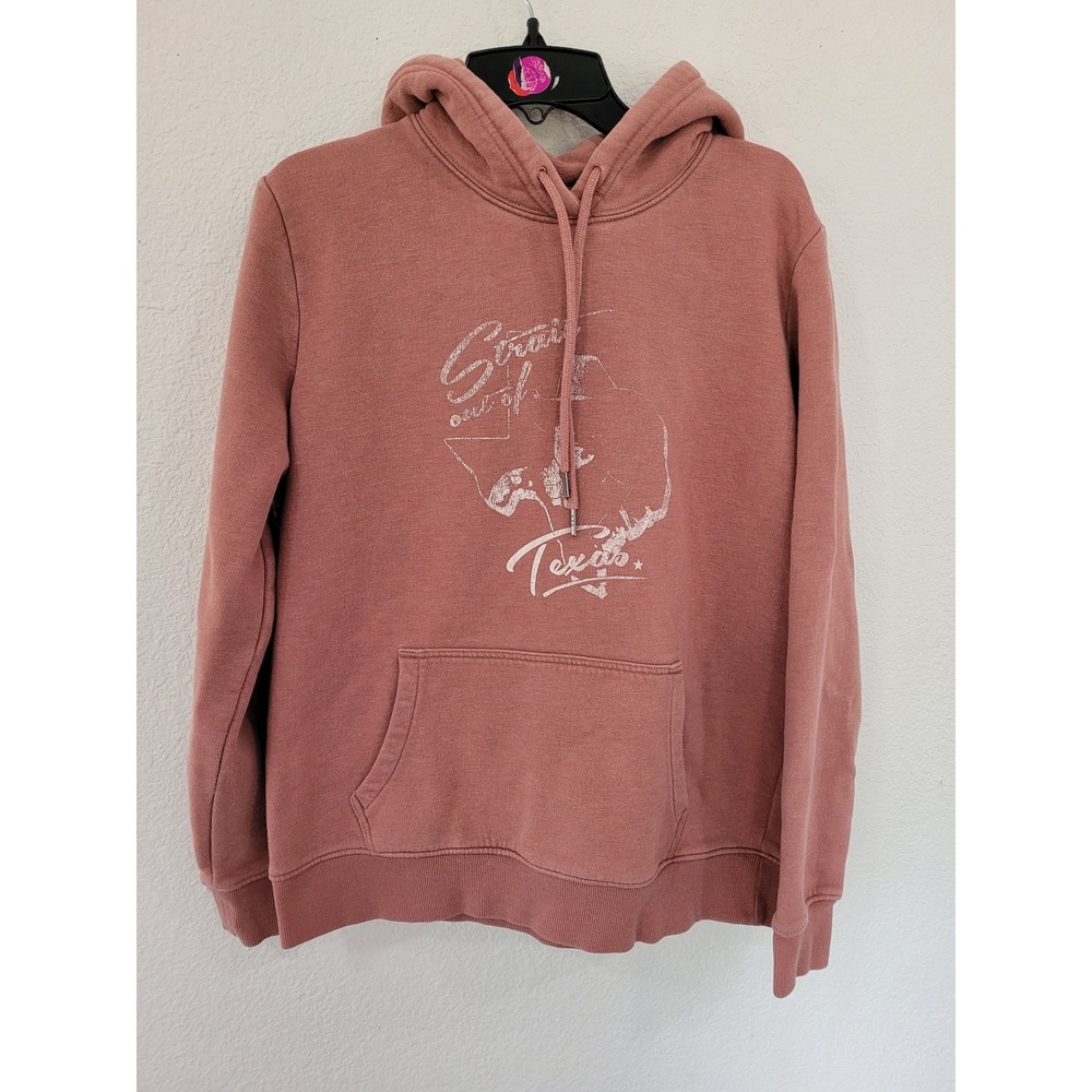 Wrangler George Strait Out Of Texas Graphic Hoodie Pink S Womens Sweatshirt #18